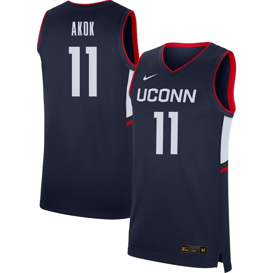 2021 Men #11 Akok Akok Uconn Huskies College Basketball Jerseys Sale-Navy - Click Image to Close
